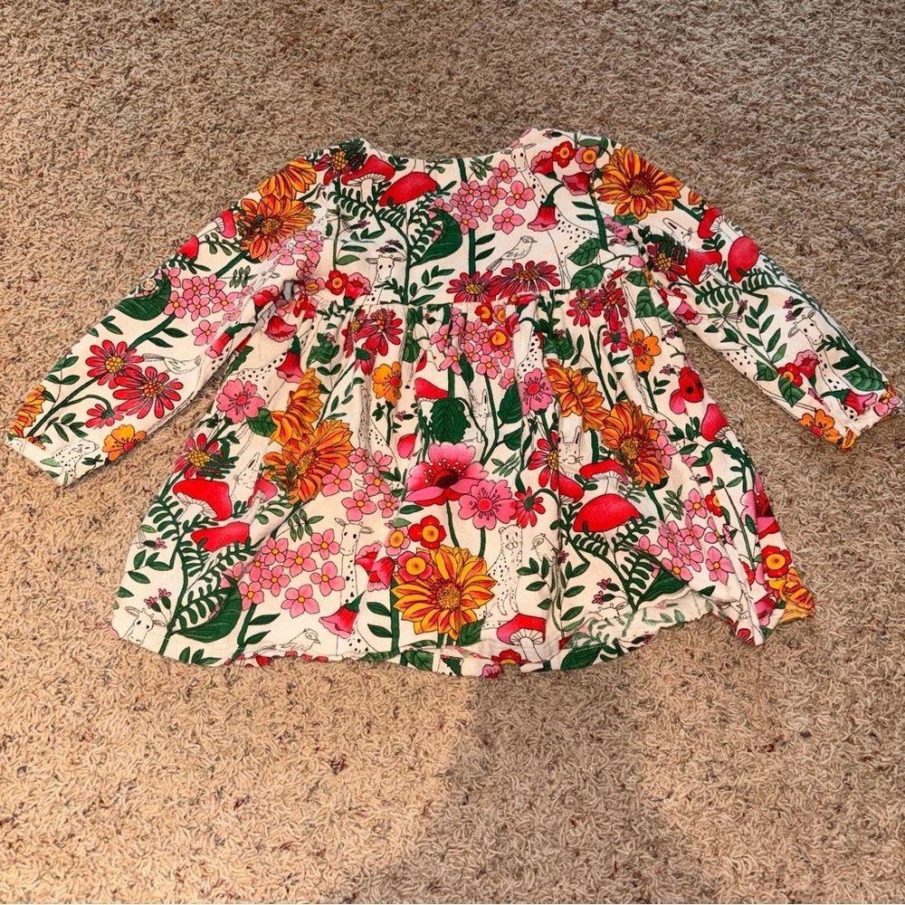 Floral/Animal Long Sleeve Kids Blouse/Tunic - 4T 100% Cotton​​ - Picture 3 of 11